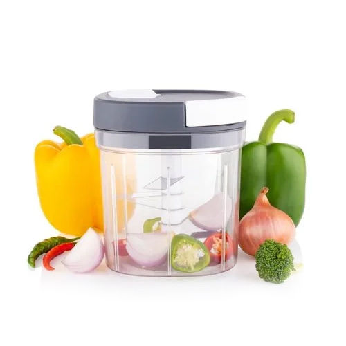 Transeparent 1000Ml Square Chopper For Vegetables