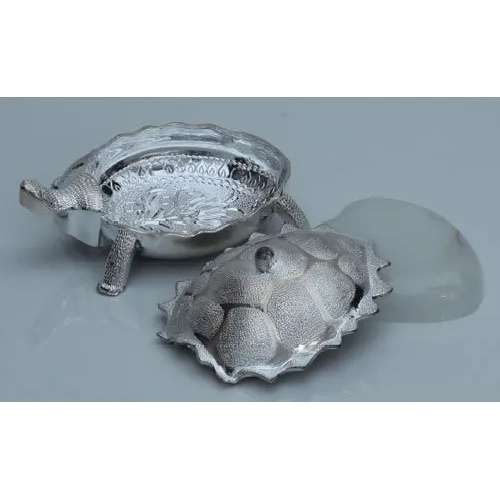 Turtle Silver Plated Dry Fruit Box