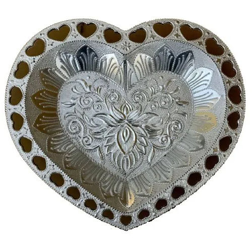 Silver Plated Heart Shape Plastic Bowl Hardness: Rigid