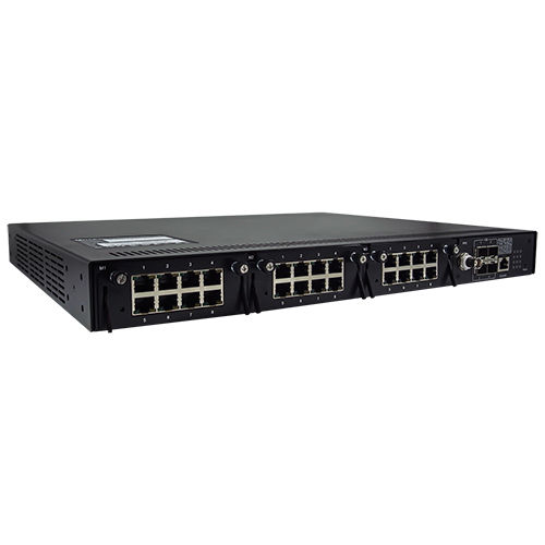 Black Rhg9628 Iec61850 3 Certified Rack-Mount High-Availability Managed Modular Gigabit Switch