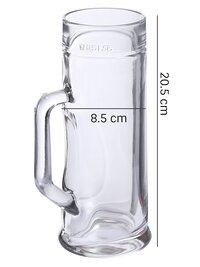 Oberglas Premium Plain Imported Glass Beer Mug Set 550ml Set of 2