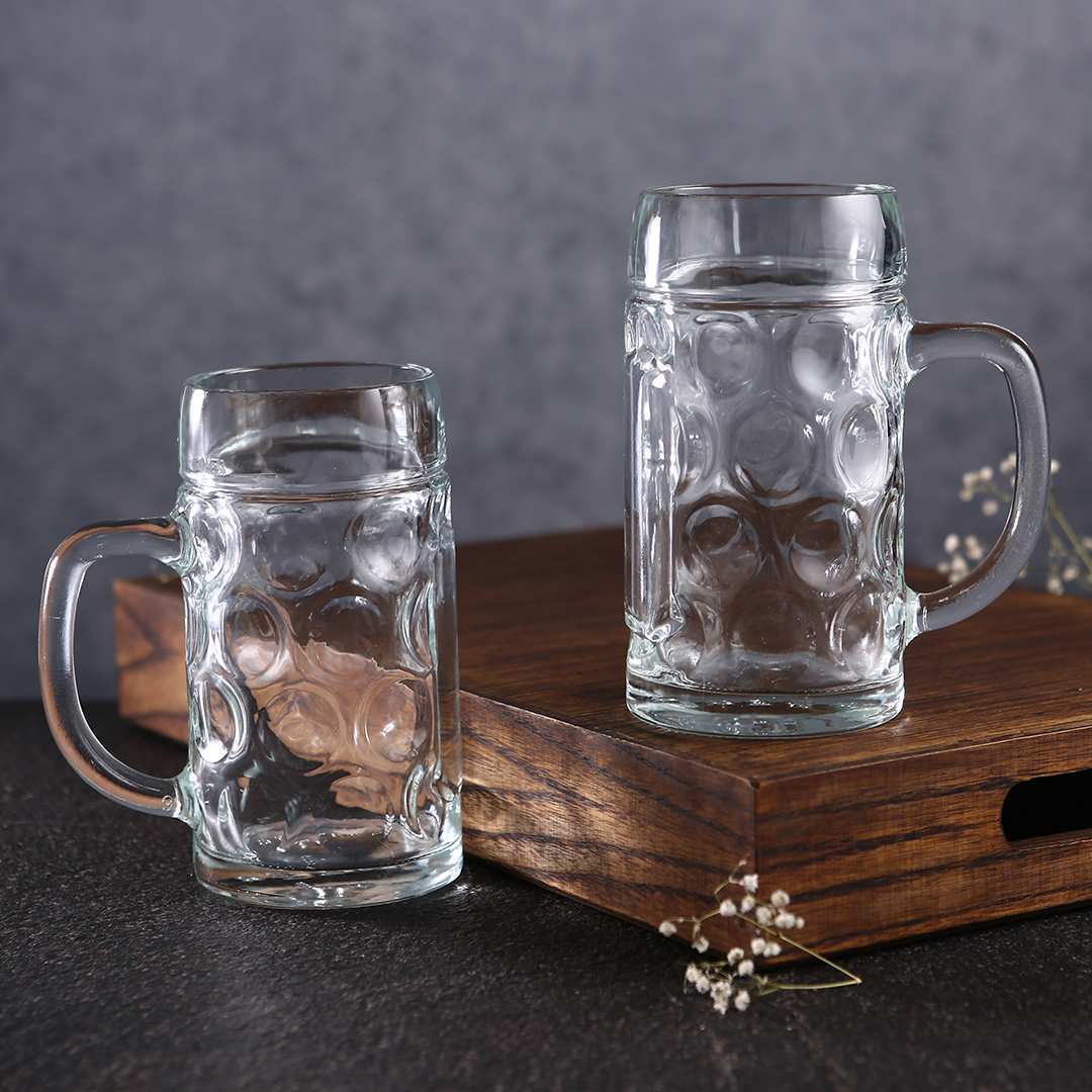 Oberglas Isar Beer Tasting Small Mugs 40 ML  Set of 3 Transparent