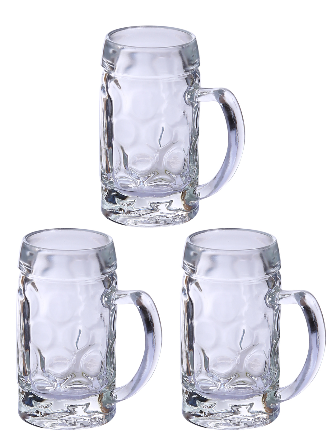 Oberglas Isar Beer Tasting Small Mugs 40 ML  Set of 3 Transparent