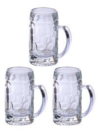 Oberglas Isar Beer Tasting Small Mugs 40 ML  Set of 3 Transparent