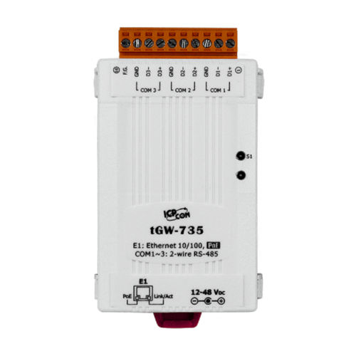 White Serial (3-Port Rs-485) To Ethernet Converter