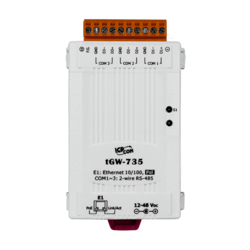 Serial (3-port RS-485) To Ethernet Converter