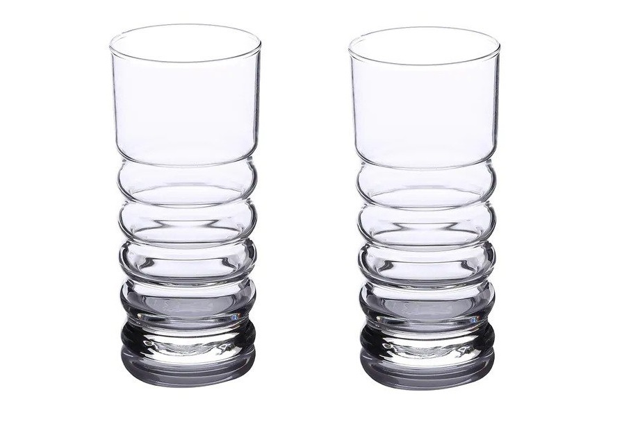 UNIGLASS Twist Tall Water Glasses Set 365ml Set of 6
