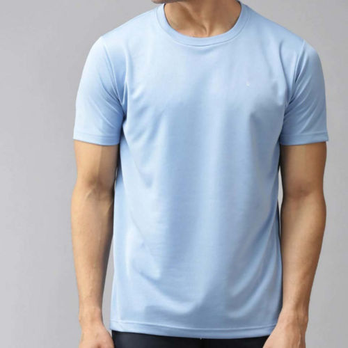 Round Basic polyester t-shirt Half Sleeves Plain