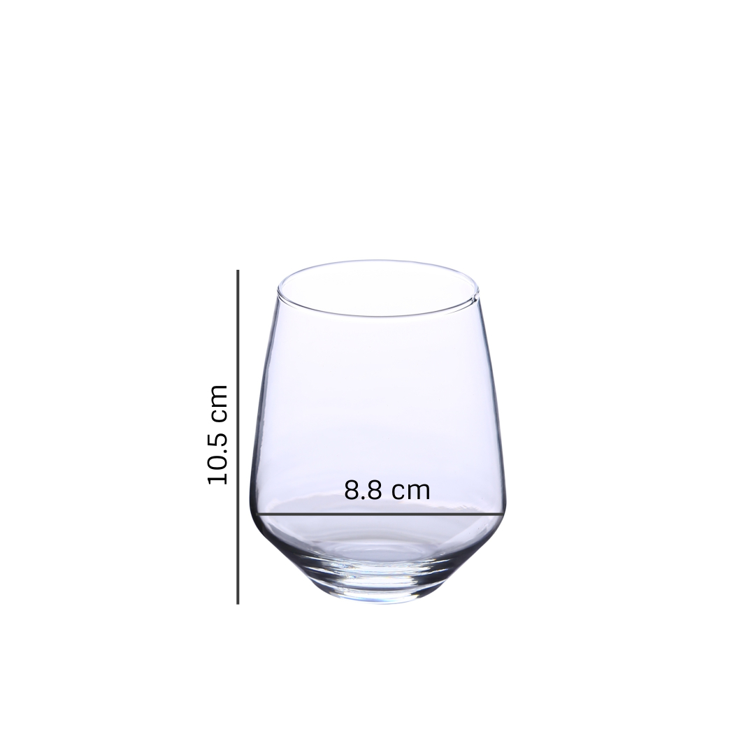 Uniglass King Whiskey Glass Set 410ml Set of 6 Transparent