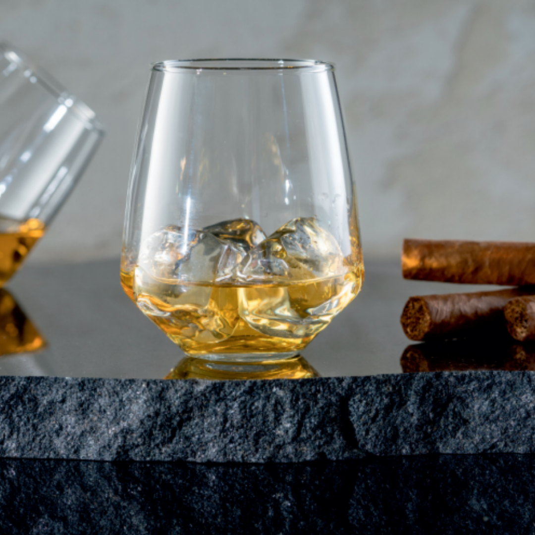 Uniglass King Whiskey Glass Set 410ml Set of 6 Transparent
