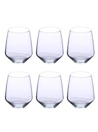 Uniglass King Whiskey Glass Set 410ml Set of 6 Transparent