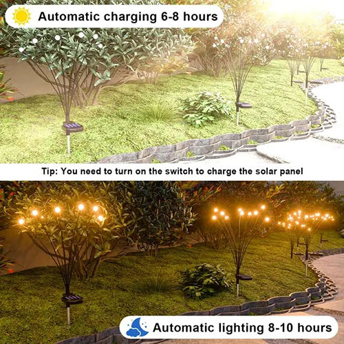solar garden light 8 led