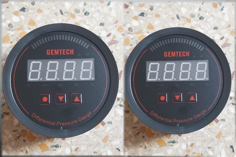 GEMTECH Series 3000 Digital Pressure Gauge With Alarm Range 0 to 500 MM WC