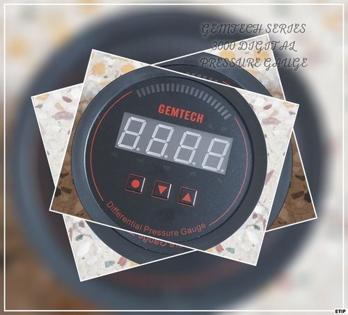 GEMTECH Series 3000 Digital Pressure Gauge With Alarm Range 0 to 25 MM WC