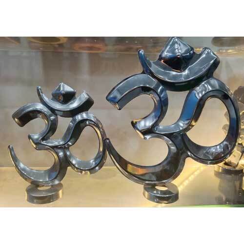 Silver Stainless Steel Om Design