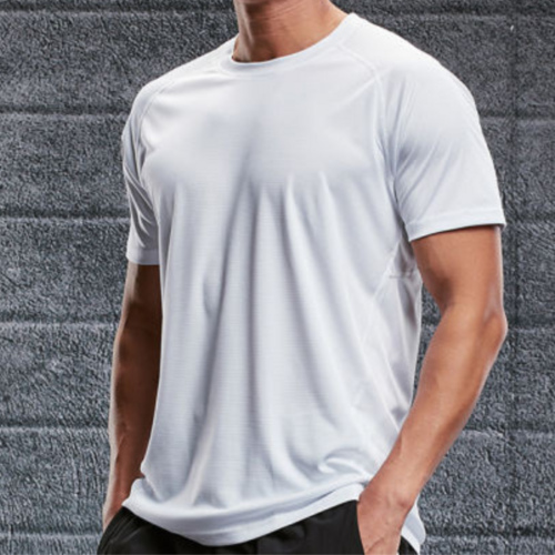 Men Exercise T Shirt Plain Polyester