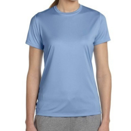 Women Polyester Gym T-Shirt - Customized Sizes, O-Neck, Short Sleeves, All Colors Available | Soft, Breathable Fabric, Moisture Absorbent, Skin Friendly