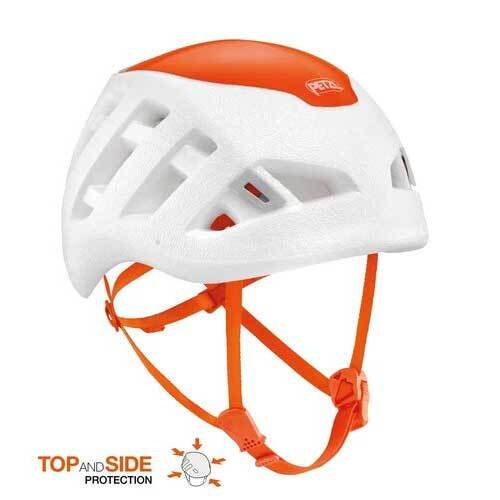 Orange & White Rock Climbing Helmet - Petzll Sirocco