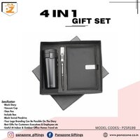 Black And Silver Gift Combo PZSR199 Vacuum Coffee Mug USB 32GB Pen Notebook 4 In 1 Gift Set