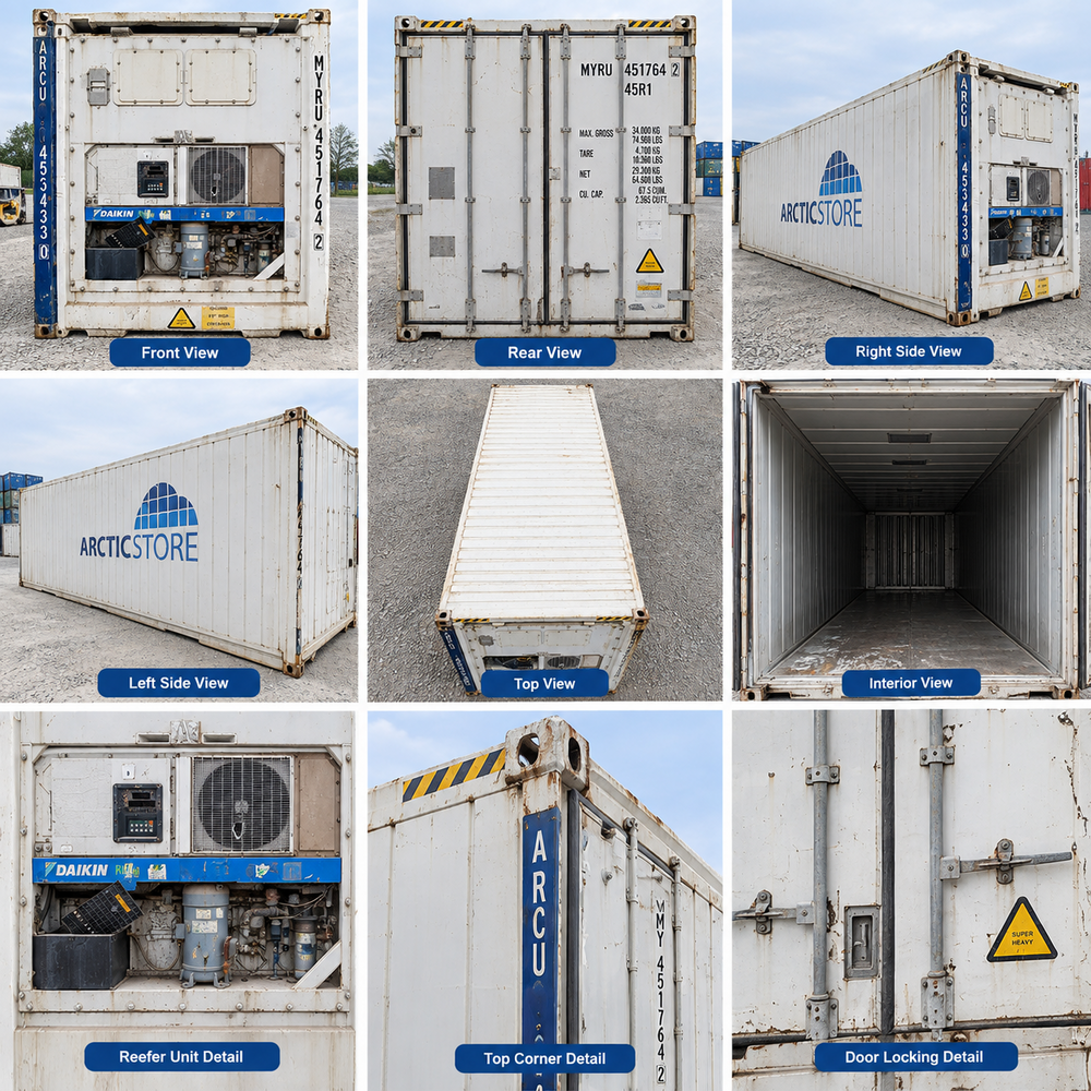 40 Feet Refrigerated Shipping Container - External Dimension: Customized