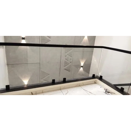 Black Aluminum Glass Railing