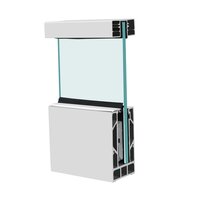 Aluminium Plain Glass Railing Profile - Color: Silver