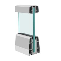Aluminium Glass Railing Step Profile - Color: Silver