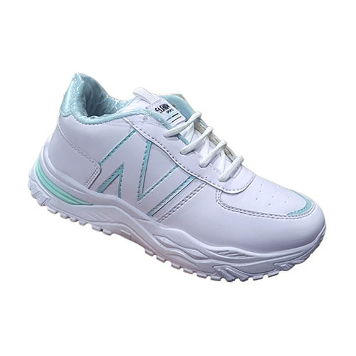 Washable 5X8 White Mint Ladies Sports Shoes