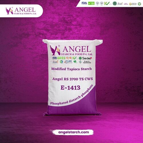 Angel RS 3700 TS - Cold Water Soluble Chemically Modified Tapioca Starch, Vegan, Gluten-Free, Non-GMO, 25kg Canned, Twelve Months Shelf Life