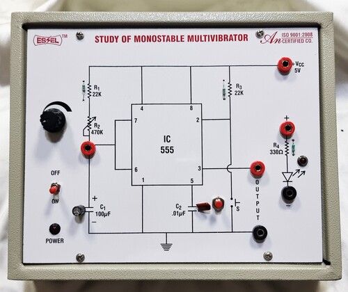 MONOSTABLE MULTIVIBRATOR USING IC 555