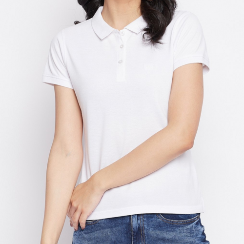 Half Sleeve Casual Wear Women Polo T Shirt