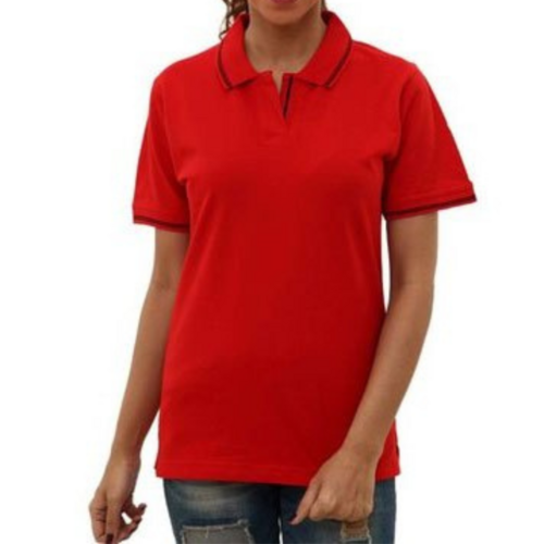 Premium Quality Cotton Half Sleeves Polo Women T Shirt