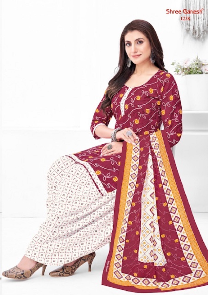 Shree Ganesh Bandhni Patiyala Special Vol-2 -Dress Material