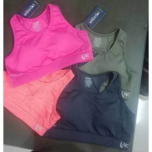 Womens Solid Sports Bra