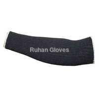 White 7 Gauge Cotton Knitted Blue Hand Sleeve Fully Elastic ( 12 To 18 Inch )
