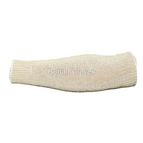 7 Gauge Cotton Knitted White Hand Sleeve ( 12 To 18 Inch )
