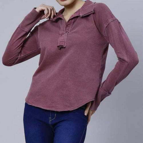 Women Long Sleeve T shirts Polo Tops Good Quality