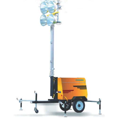 Mobile Lighting Tower For Road Constructions