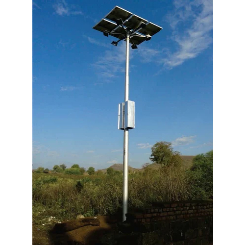 Solar High Mast Lighting - Color: Silver