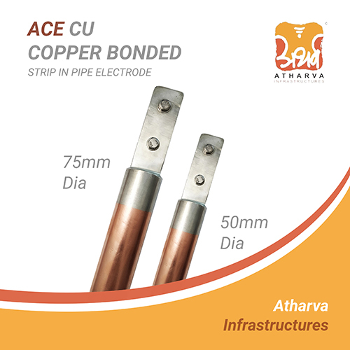 50-75mm Dia Ace CU Copper Bonded Strip In Pipe Electrode