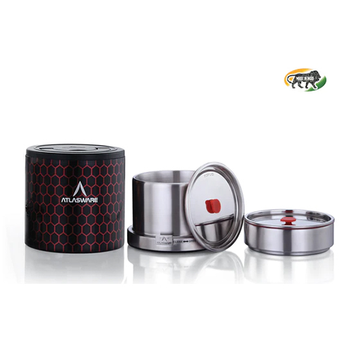 Atlasware Stainless Steel Honey Comb Lunch box 1000ml (3 Container)