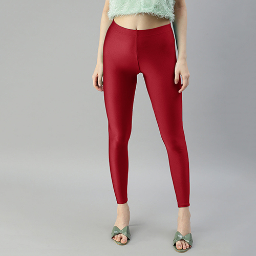 Ladies Red Shimmer Legging