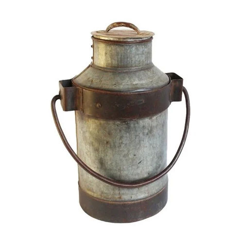 Silver 25 Litre Galvanized Iron Milk Can