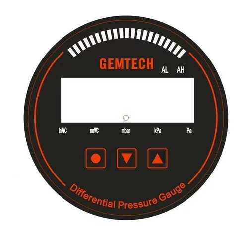 GEMTECH Series 3000 Digital Pressure Gauge With Alarm Range 0 to 75 MM WC