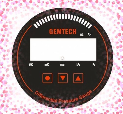 GEMTECH Series 3000 Digital Pressure Gauge With Alarm Range 0 to 200 MM WC