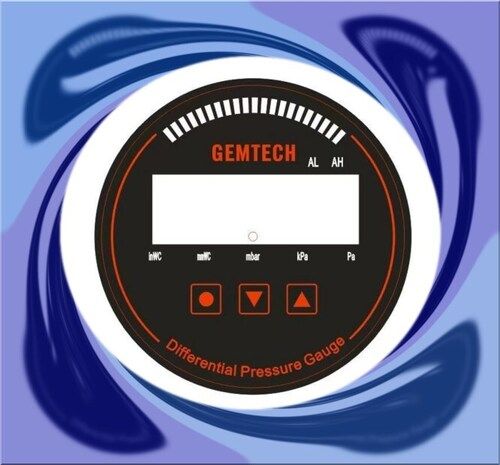 GEMTECH Series 3000 Digital Pressure Gauge With Alarm Range 0 to 300 MM WC