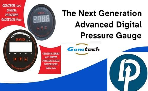 GEMTECH Series 3000 Digital Pressure Gauge with Alarm Range 0 to 2000 PASCAL Kamaluaganja