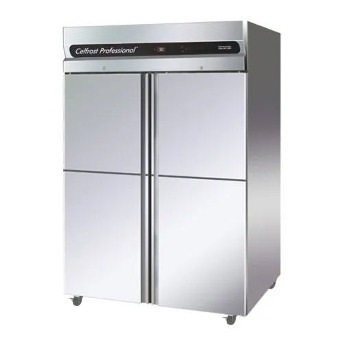 Silver Stainless Steel Four Door Vertical Refrigerator