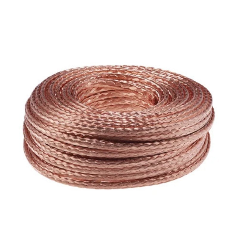 1mm Flat Braided Copper Wire - High Strength Rigid Alloy Design | Galvanized Surface Treatment Lightweight for DIY and Heavy-Duty Use