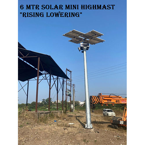 6 Mtr Solar Mini Highmast Light